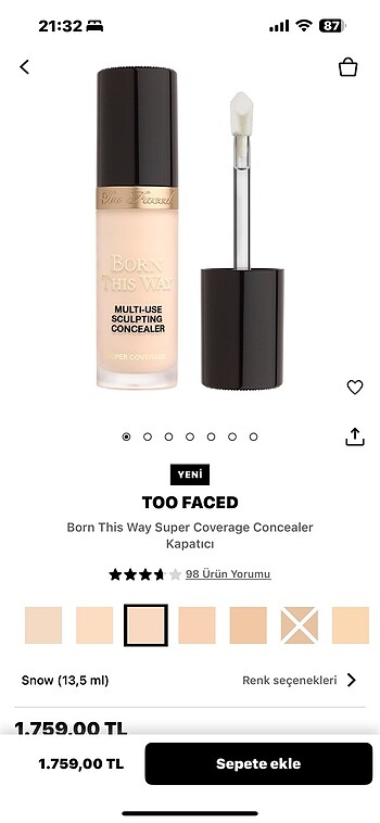 Too Faced Too Faced Born This Way Concealer