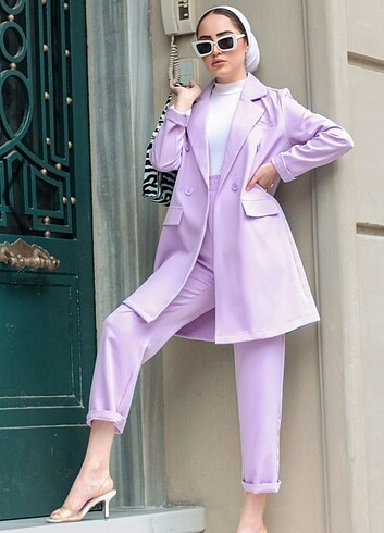 Lila Blazer Takım 