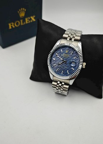 Rolex Klasik Erkek Saat Mavi Kadranlı