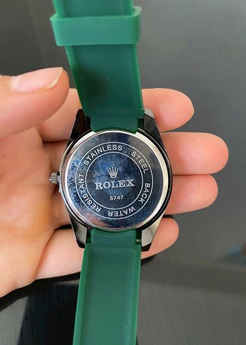 Rolex Rolex Yeşil Slikon Kordonlu Erkek Saat