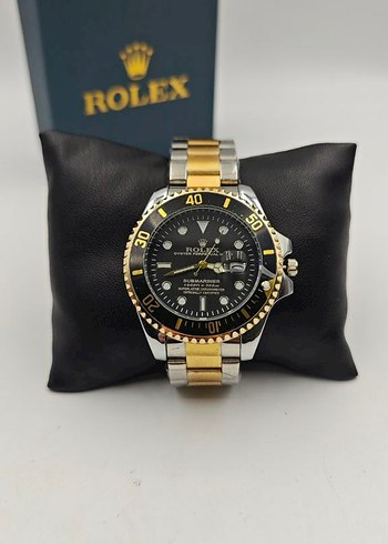 Altın ve Siyah Rolex Erkek Kol Saati
