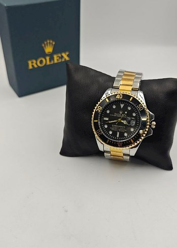  Beden Altın ve Siyah Rolex Erkek Kol Saati
