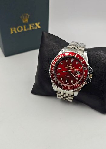 Rolex Klasik Erkek Kol Saati Kırmızı