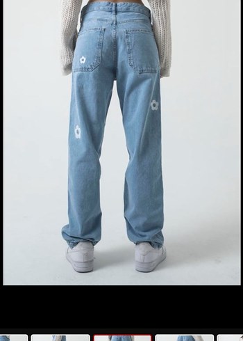 Bershka HAİHOLA DAİSY İCE BLUE DENIM PANTOLON