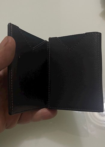 Koyu Kahverengi Minimalist Erkek Cüzdan - Görsel 3