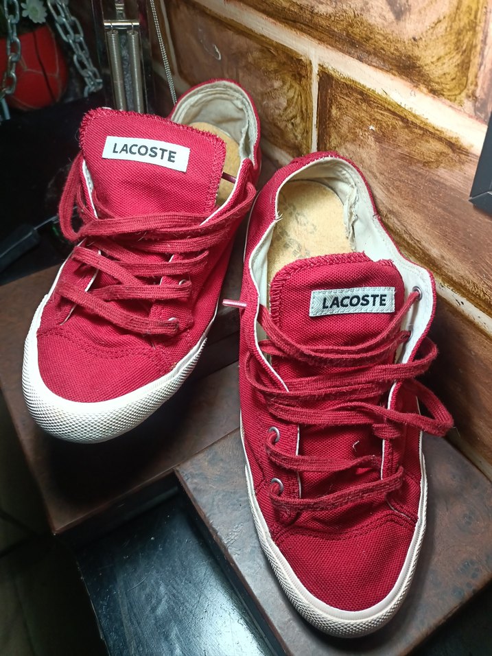 Lacoste Kırmızı Bağcıklı erkek Spor Ayakkabı - Görsel 5