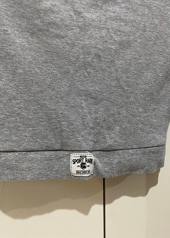 Gri Pamuklu Uzun Kollu Sweatshirt - Görsel 3