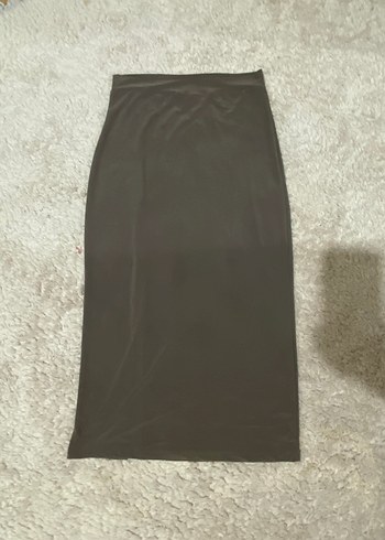 Bej Drapeli Uzun Kadın Etek - Görsel 3