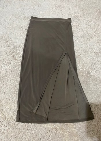 Bej Drapeli Uzun Kadın Etek - Görsel 2