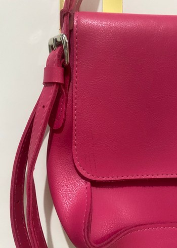 Pembe Kadın Sokak Stili Omuz Çantası - Görsel 4