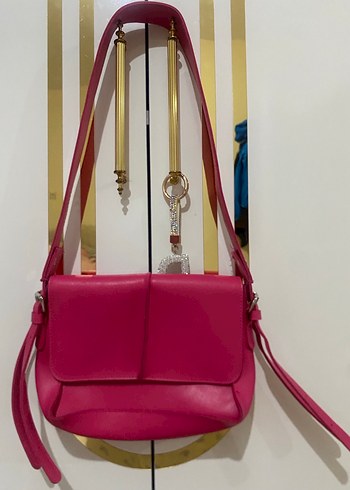 Pembe Kadın Sokak Stili Omuz Çantası - Görsel 2