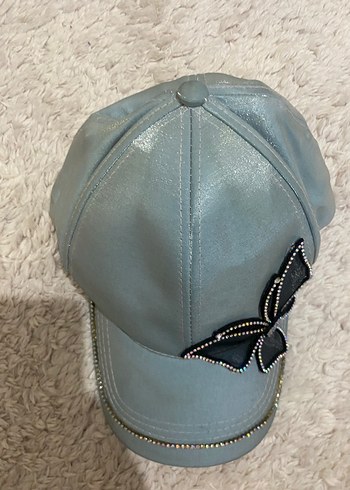 Gri Deri Biker Şapka - Görsel 3
