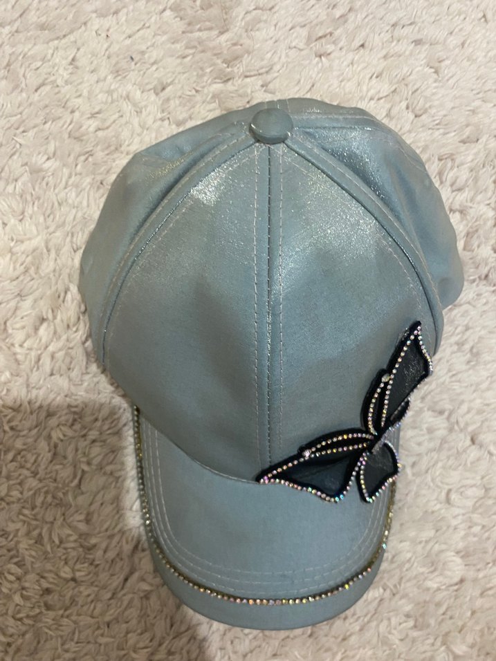 Gri Deri Biker Şapka - Görsel 3