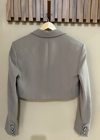 s Beden gri Renk Zara crop blazer