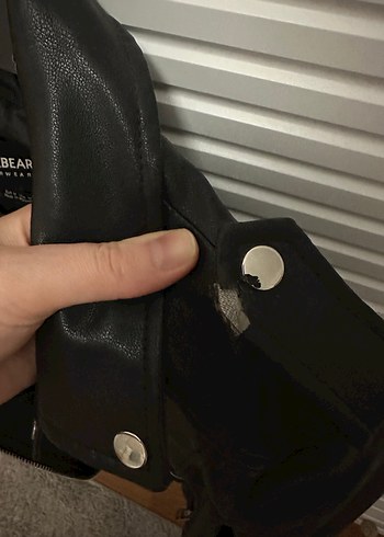 Pullbear Kadın Siyah Deri Ceket - Görsel 6