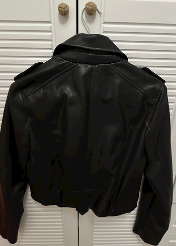 Pullbear Kadın Siyah Deri Ceket - Görsel 2