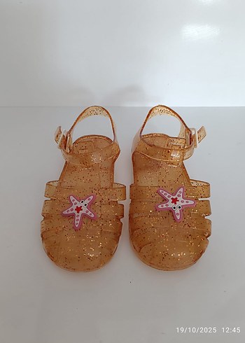 Işıltılı Bej Kız Çocuk Sandalet - Görsel 9