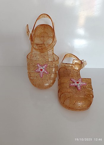 Işıltılı Bej Kız Çocuk Sandalet - Görsel 12