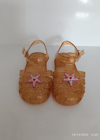 Işıltılı Bej Kız Çocuk Sandalet - Görsel 8