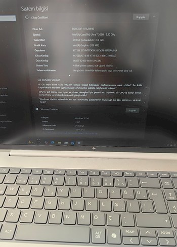 HP ELİTEBOOK HP LAPTOP ULTRA 7 265H 32 GB DDR5 RAM