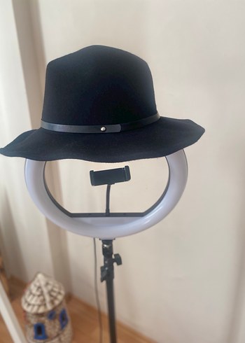 Siyah kaşe Kadın Şapka - Görsel 2