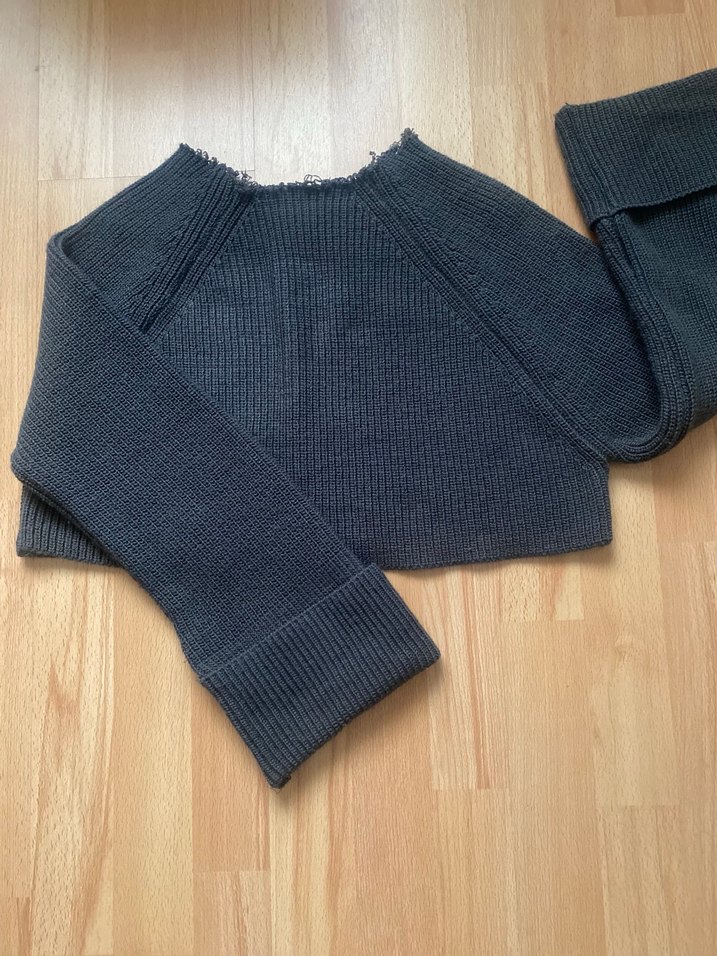 Füme crop kazak - Görsel 2