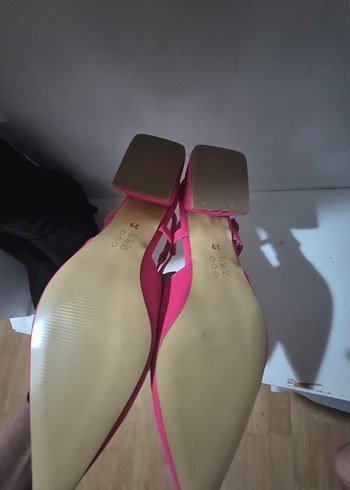 Pembe Rugan Stiletto Topuklu Kadın Ayakkabı - Görsel 5