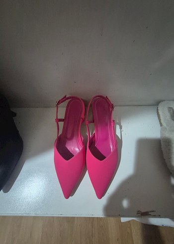 Pembe Rugan Stiletto Topuklu Kadın Ayakkabı - Görsel 3