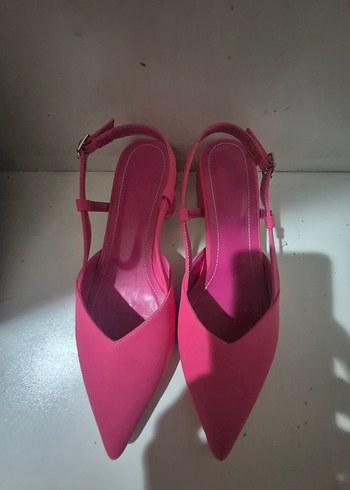 Pembe Rugan Stiletto Topuklu Kadın Ayakkabı - Görsel 4