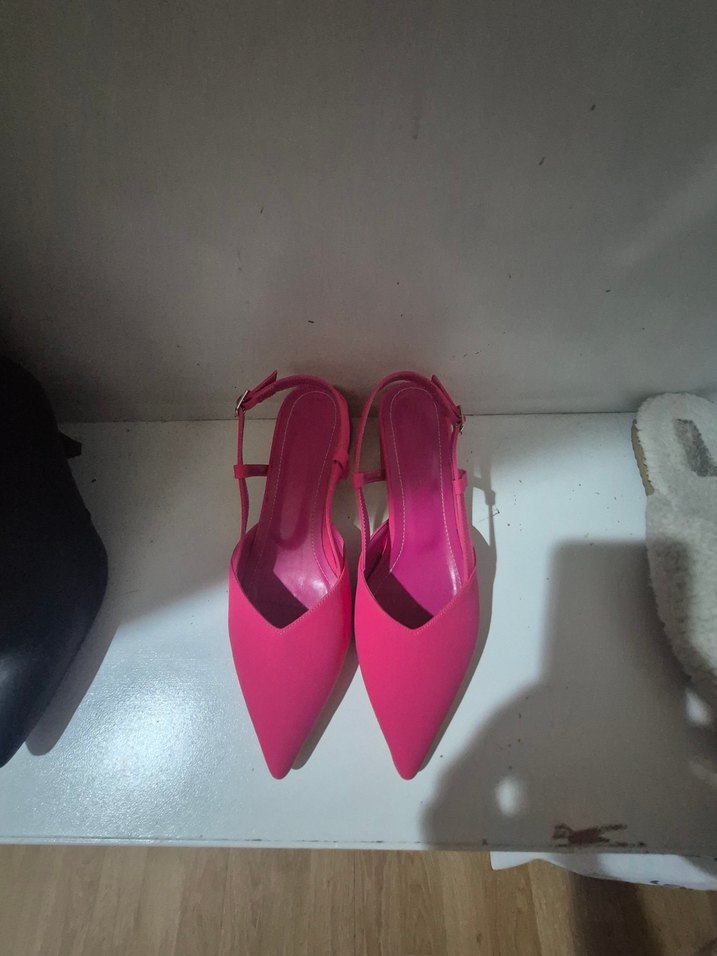 Pembe Rugan Stiletto Topuklu Kadın Ayakkabı - Görsel 3