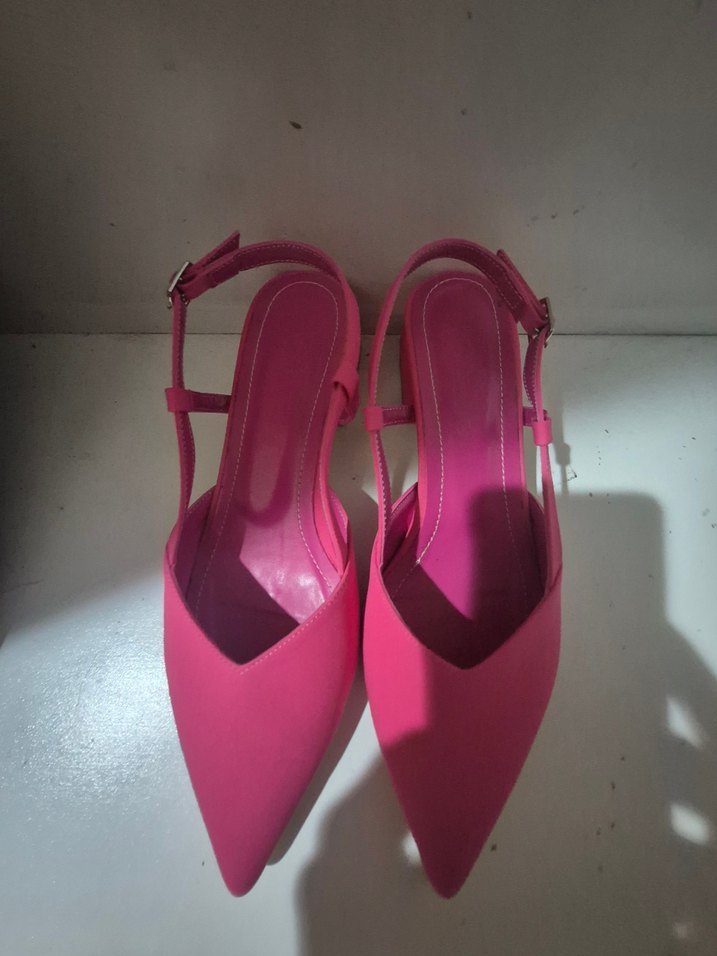 Pembe Rugan Stiletto Topuklu Kadın Ayakkabı - Görsel 4