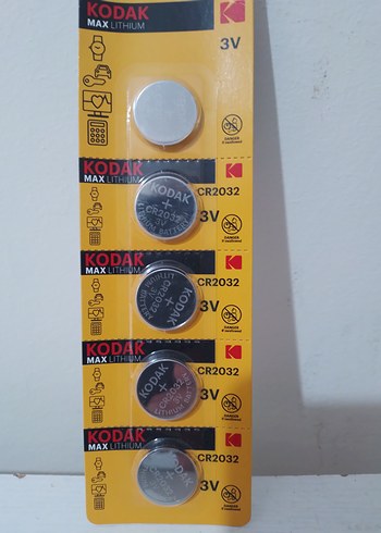 Kodak CR2032 3V Max Lithium Düğme Pil 5'li