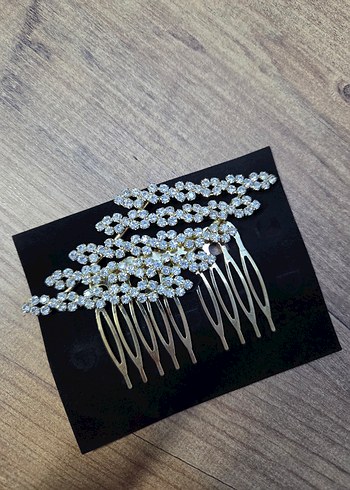 Altın Renkli Parlak Taşlı Saç Tokası tarakli - Görsel 2