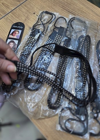 Siyah Punk Tarzı Elastik Saç Bandı - Görsel 2