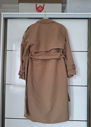 Vizon kemerli rüzgarlık detaylı trençkot - Görsel 7