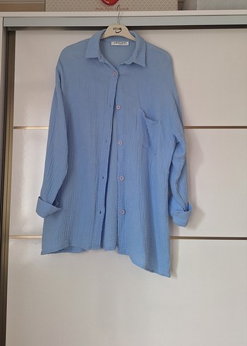 Açık mavi müslin Kadın Takım - Görsel 2