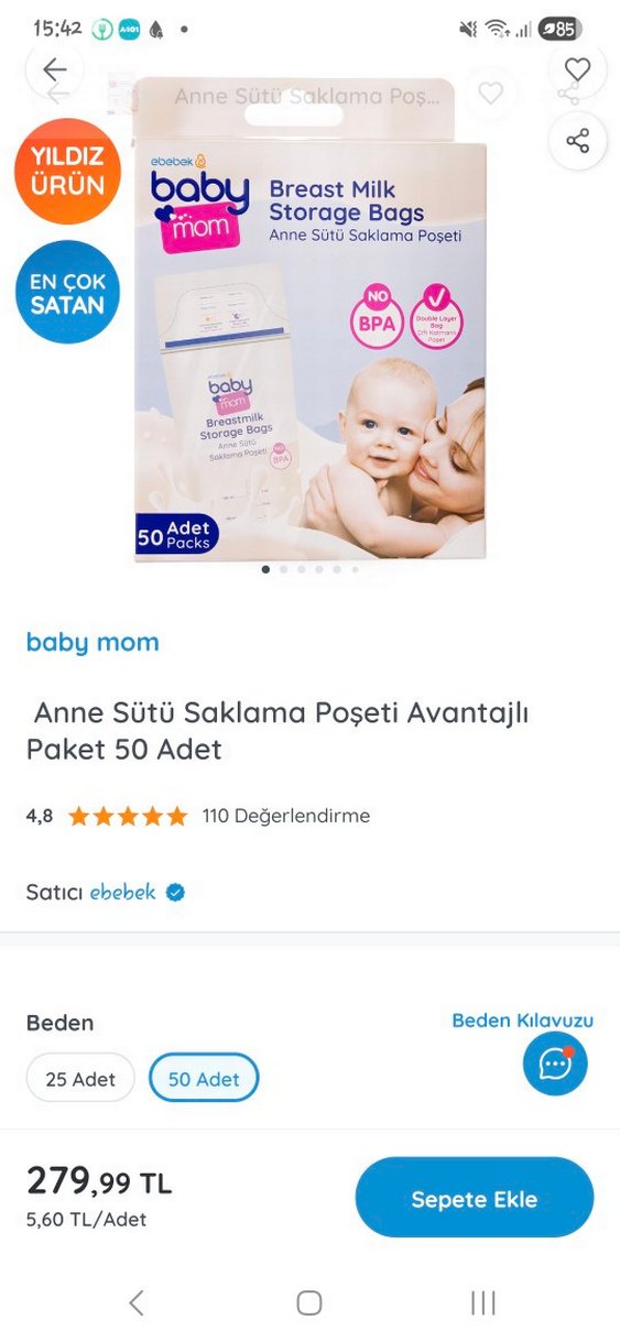 Anne Sütü Saklama Poşetleri - Görsel 4