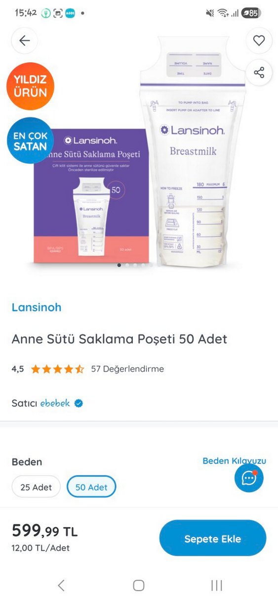 Anne Sütü Saklama Poşetleri - Görsel 5