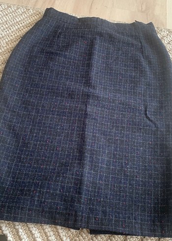 Lacivert Midi Kalem Etek - Görsel 2