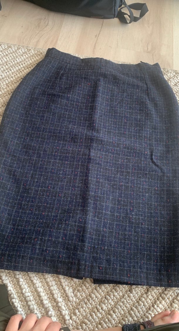 Lacivert Midi Kalem Etek - Görsel 2