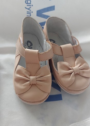 Kız Bebek Pembe Fiyonklu İlk Adım Ayakkabısı ortopedik