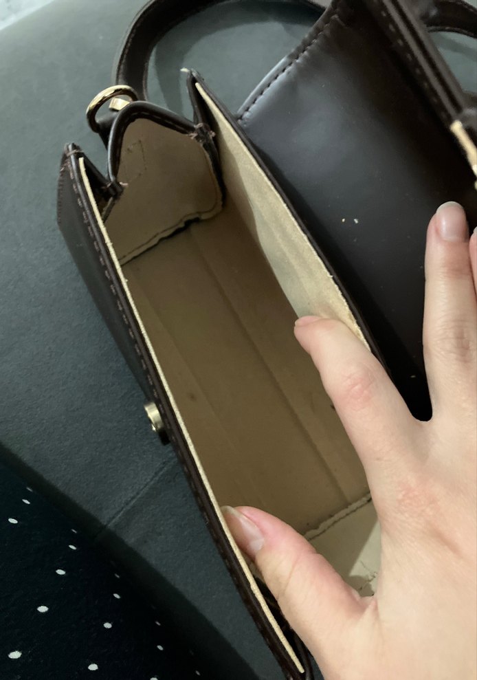 Kahverengi Deri Tokalı Kadın Çanta ,kemer seti - Görsel 4