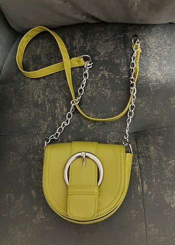 Sarı Yılan Desenli Deri Kadın Çanta - Görsel 3