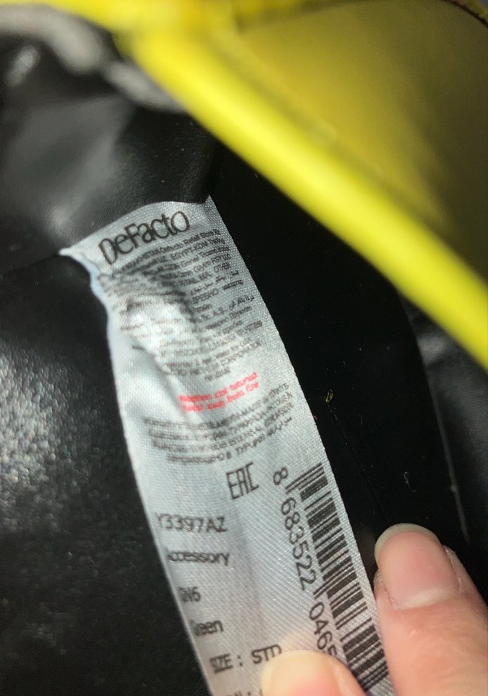 Sarı Yılan Desenli Deri Kadın Çanta - Görsel 4