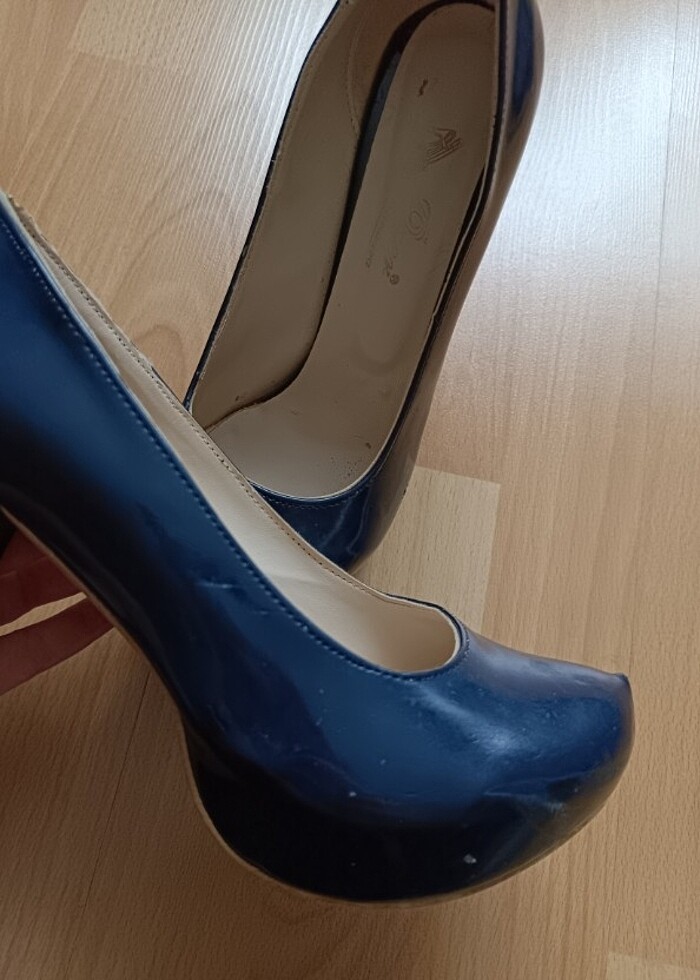 Lacivert rugan ayakkabı  - Görsel 2