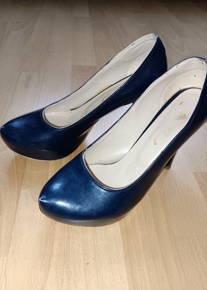 Lacivert rugan ayakkabı  - Görsel 4