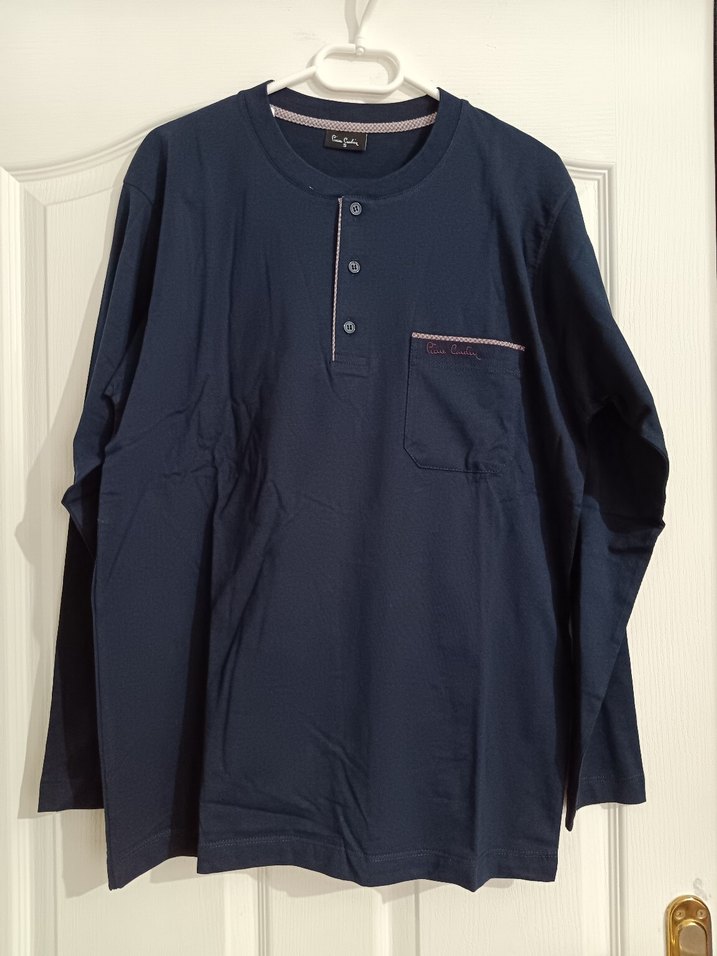 Lacivert erkek uzun kollu pijama set - Görsel 4