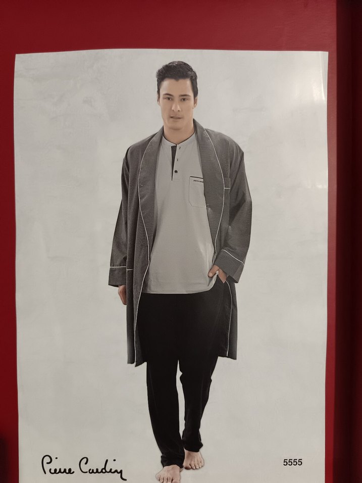 Lacivert erkek uzun kollu pijama set - Görsel 5