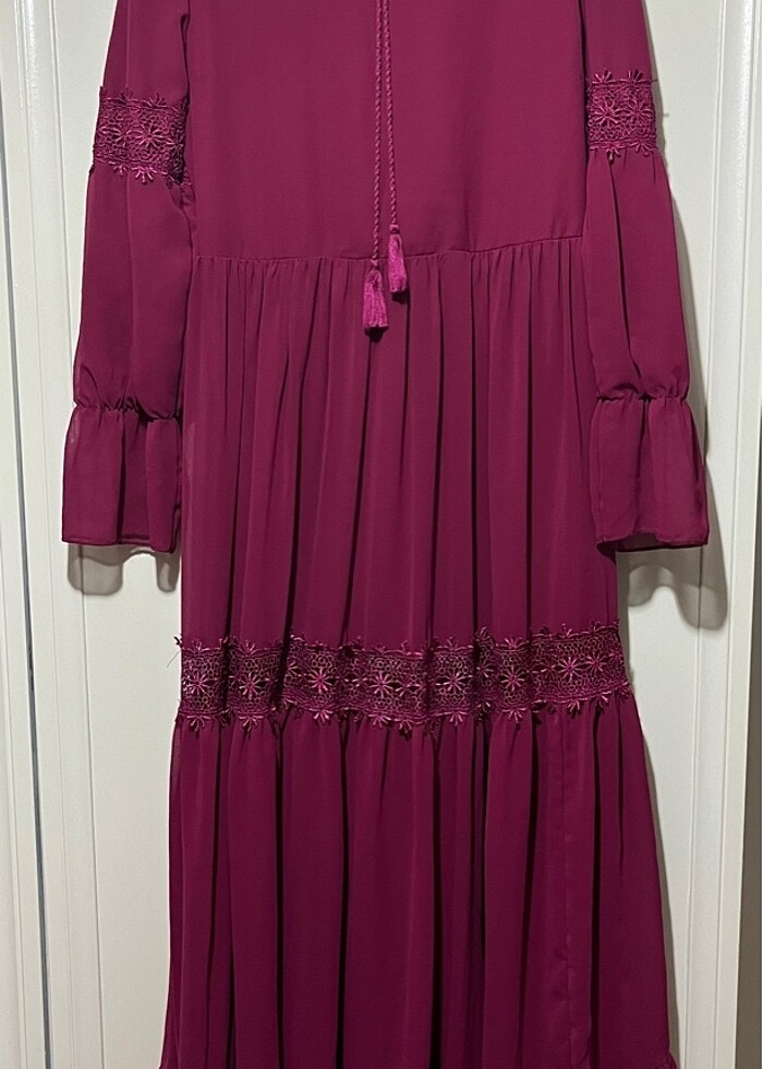 Fuşya Şifon Elbise ? Zarif ve Şık - Görsel 5