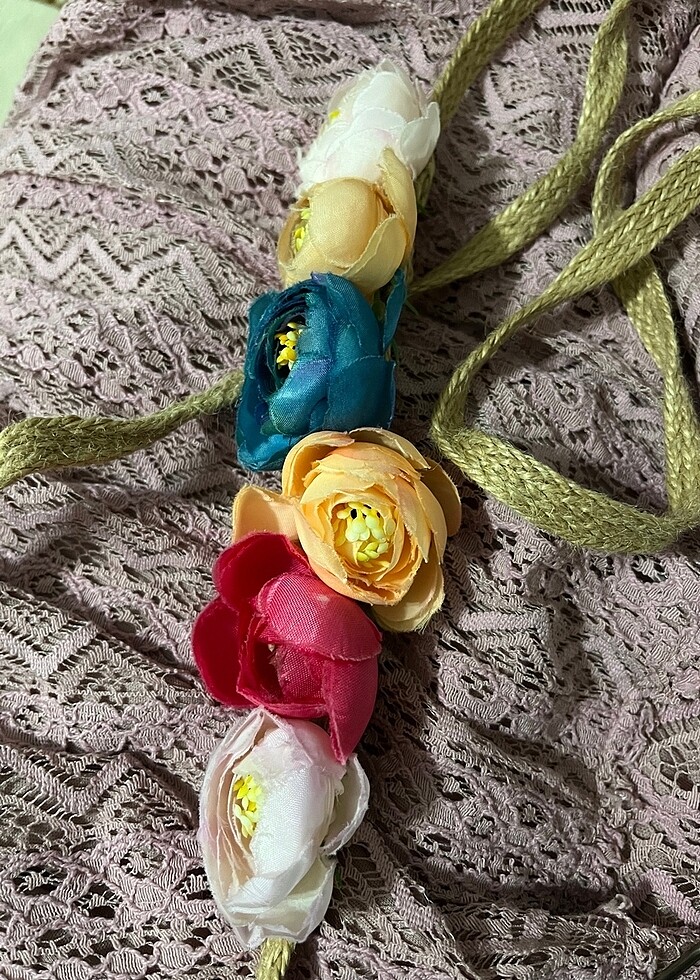 Pudra Dantel Uzun Elbise - Görsel 4